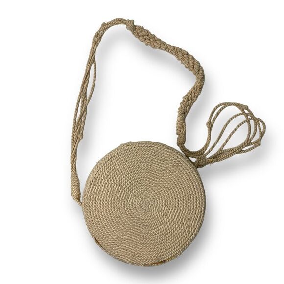 Zara Round Rope Woven Crossbody Bag with Magnetic Closure - Picture 9 of 9